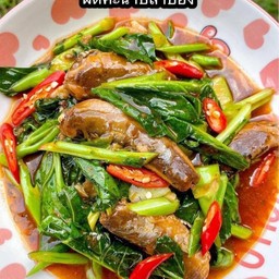 ข้าว+ผัดคะน้าปลากระป๋อง