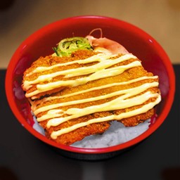 ข้าวหน้า ปลาทอดซอสมาโย Deep Fried Fish with Mayo Sauce Rice Bowl