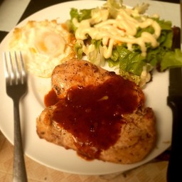 สเต็กไก่พริกไทยดำ