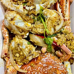 ปูม้าผัดผงกะหรี่