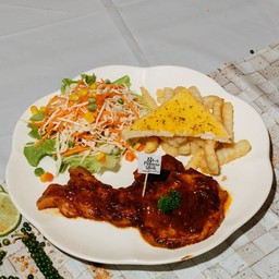 สเต็กหมูพอร์คชอร์ปบาบีคิว (NEW!)