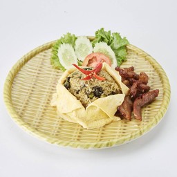 ข้าวผัดเเกงเขียวหวานเนื้อ
