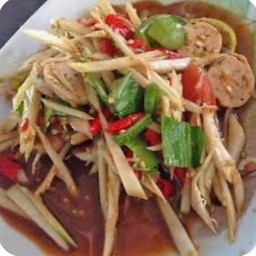 ตำปูปลาร้าหมูยอ