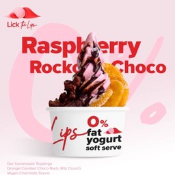 Soft Serve Yogurt Raspberry Rocko Choco