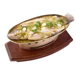 ปลากะพงนึ่งมะนาว