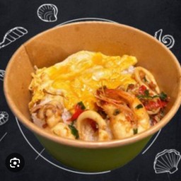 ข้าวไข่ข้น พริกเกลือกุ้ง