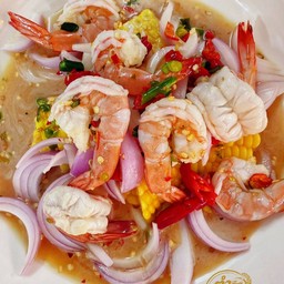 ยำกุ้งสด / กุ้งสุก