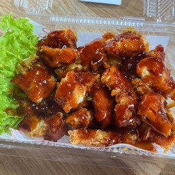 ไก่กรอบราดซอสเกาหลี (ไม่มีข้าว)