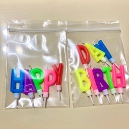 เทียน Happy birthday สีสดใส