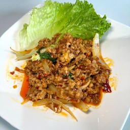 ผัดพริกเผาหมูสับ *กับข้าว - Stir-Fried Chili Paste with Minced Pork