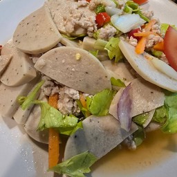 ยำวุ้นเส้นหมูยอหมูสับ