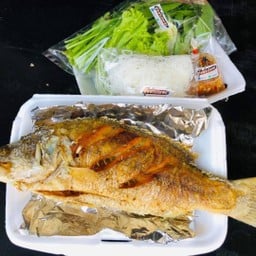 เมี่ยงปลากระพงทอด