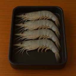 กุ้งขาวจัมโบ้ ปอกเปลือก (ตัวละ 30-50 กรัม)