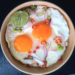 ข้าวไข่ดาวพริก+มะนาว 2 ฟอง