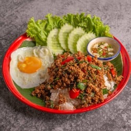กะเพราหมูสับไซส์ XL