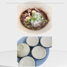 [เซตสุดฮิต] ก๋วยเตี๋ยวน้ำตก + ขนมถ้วย