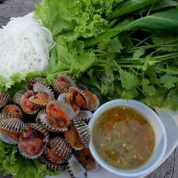 เมี่ยงหอยแครง+ชุดผัก