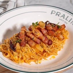 Spicy Bacon Angel Hair Pasta