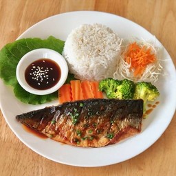 ข้าวปลาซาบะย่างซอสเทอริยากิ