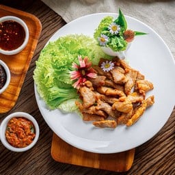 หมูทอดน้ำปลา(กระเทียมเจียวหอม) (ไซส์ L)