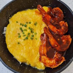 ข้าวไข่ข้นพริกแกงกุ้ง