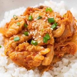 ข้าวหมูเกาหลีโคชูจัง+ไข่ดาว