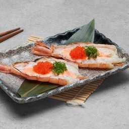 กุ้งโบตันราดซอสเมนไท (2 คำ)