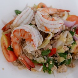ยำวุ้นเส้นกุ้งสุก