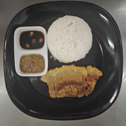 ข้าวหน้าหมูกรอบ