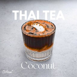 Thai tea coconut water l ชาไทยน้ำมะพร้าว