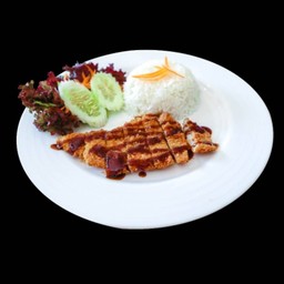 ข้าวหน้าสเต็กไก่ทงคัตสึ