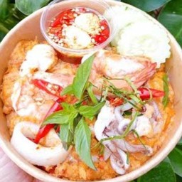 ข้าวไข่ข้นห่อมกทะเล
