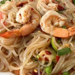 ตำเส็นเล็กปลาร้า+กุ้งสุก