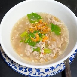 ข้าวต้มหมู+ไข่ลวก