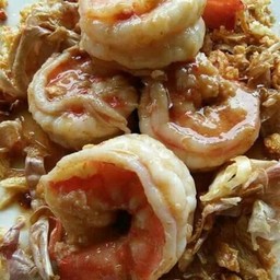 กุ้งทอดกระเทียมเตรียมตัวขี้แตก