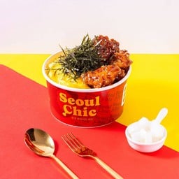 ข้าวไก่กรอบ+ไข่ข้น S