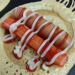 ไส้กรอกหนังกรอบปูอัด