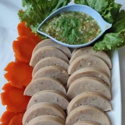 หมูยอ ย่าง ทาน น้ำจิ้มซีฟู้ด