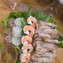 เมี่ยงคอหมูย่าง+กุ้ง