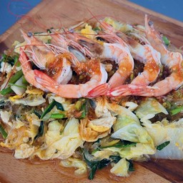 ผัดสุกี้แห้ง กุ้ง