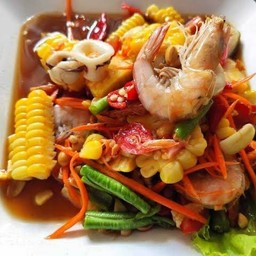 ตำข้าวโพดทะเลรวม