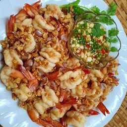 กุ้งคั่วพริกเกลือของเหลือเมื่อวาน