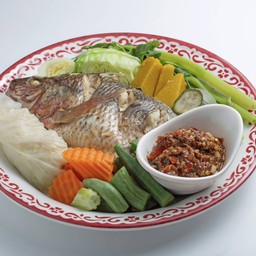 ชุดปลานึ่งแจ่ว.