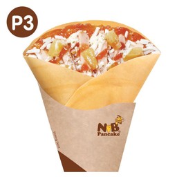 P3 ซอสพิซซ่า+ชีส+ไส้กรอก+สับปะรด