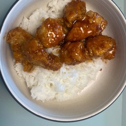 ข้าว ไก่ทอดซอสเกาหลี