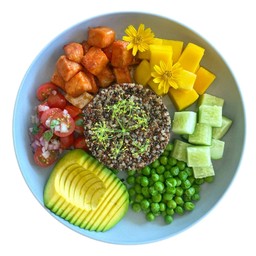 Miso Salmon Quinoa Bowl