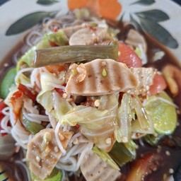 ตำลาวผักลวก หมูยอขนมจีน