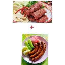 [เซตสุดฮิต] แหนมหมูย่าง เซ็ต 2 ชิ้น + ไส้อั่วสมุนไพร เซ็ต 2 ชิ้น