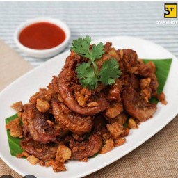 ไส้อ่อนทอดกระเทียม