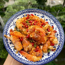 กุ้งคั่วพริกเกลือ